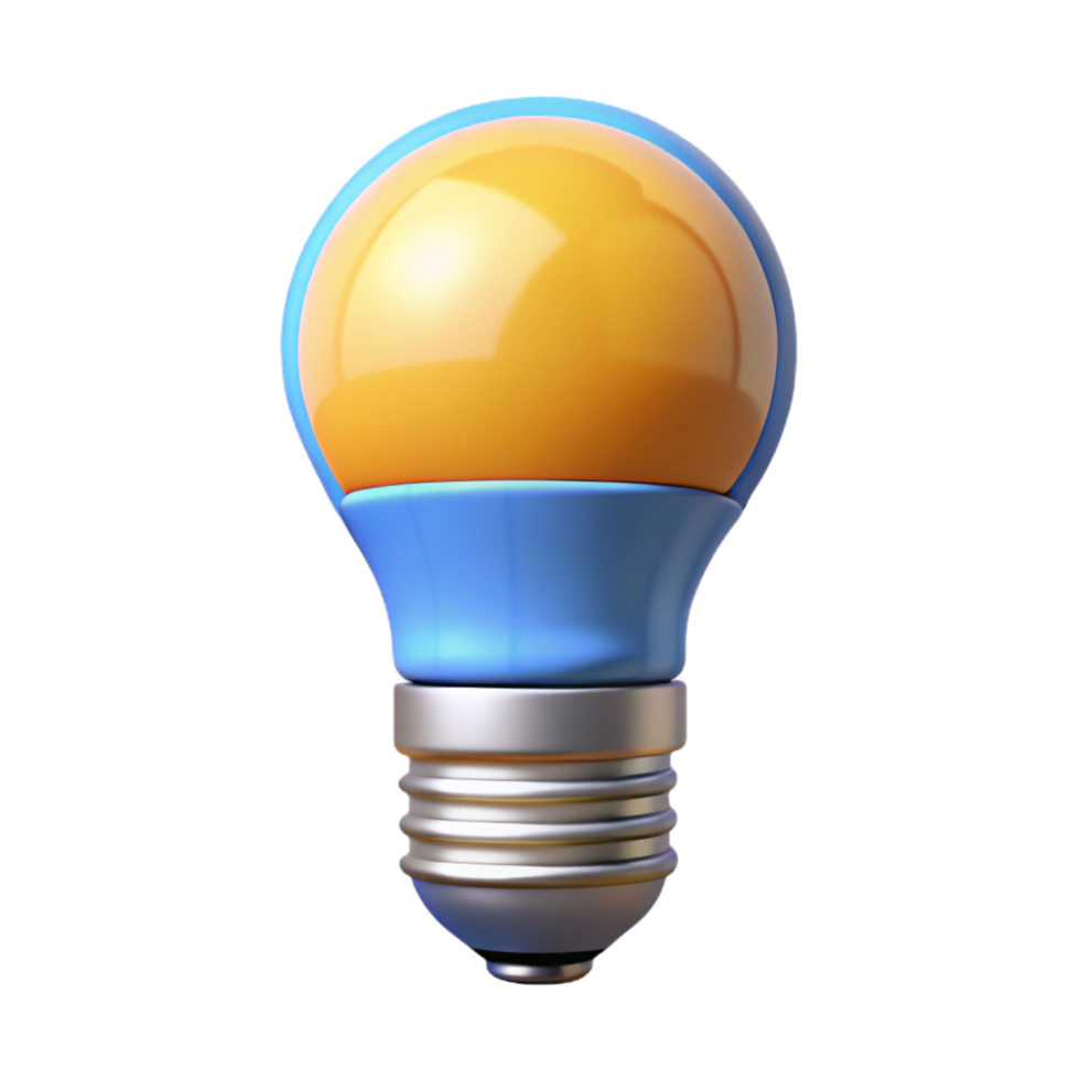 vibrant artistic Smart light bulb with adjustable color temperature exclusive png
