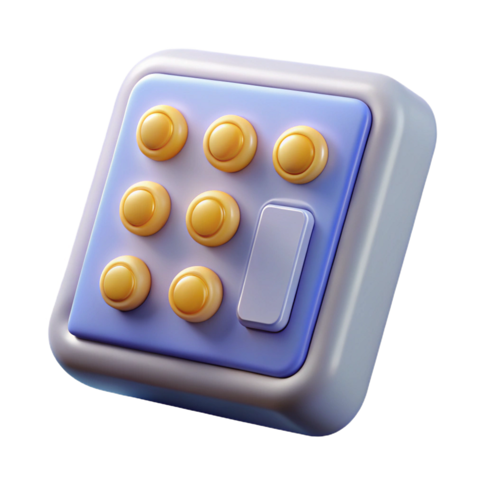 stunning traditional Security system keypad with illuminated buttons professional png