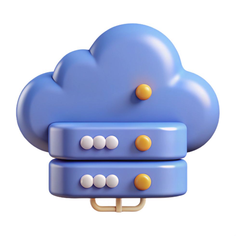 magnificent artistic Cloud computing server with data streams professional png