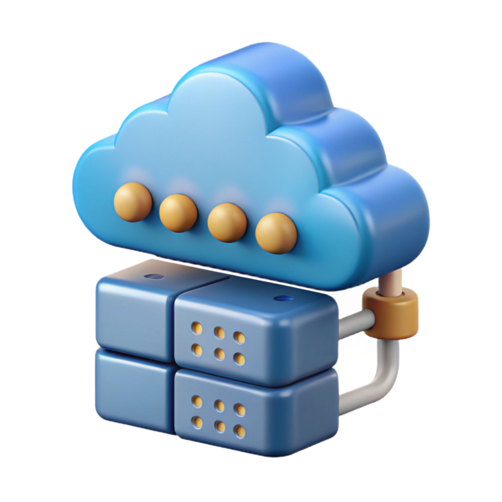 wonderful traditional Cloud computing server with data streams authentic png