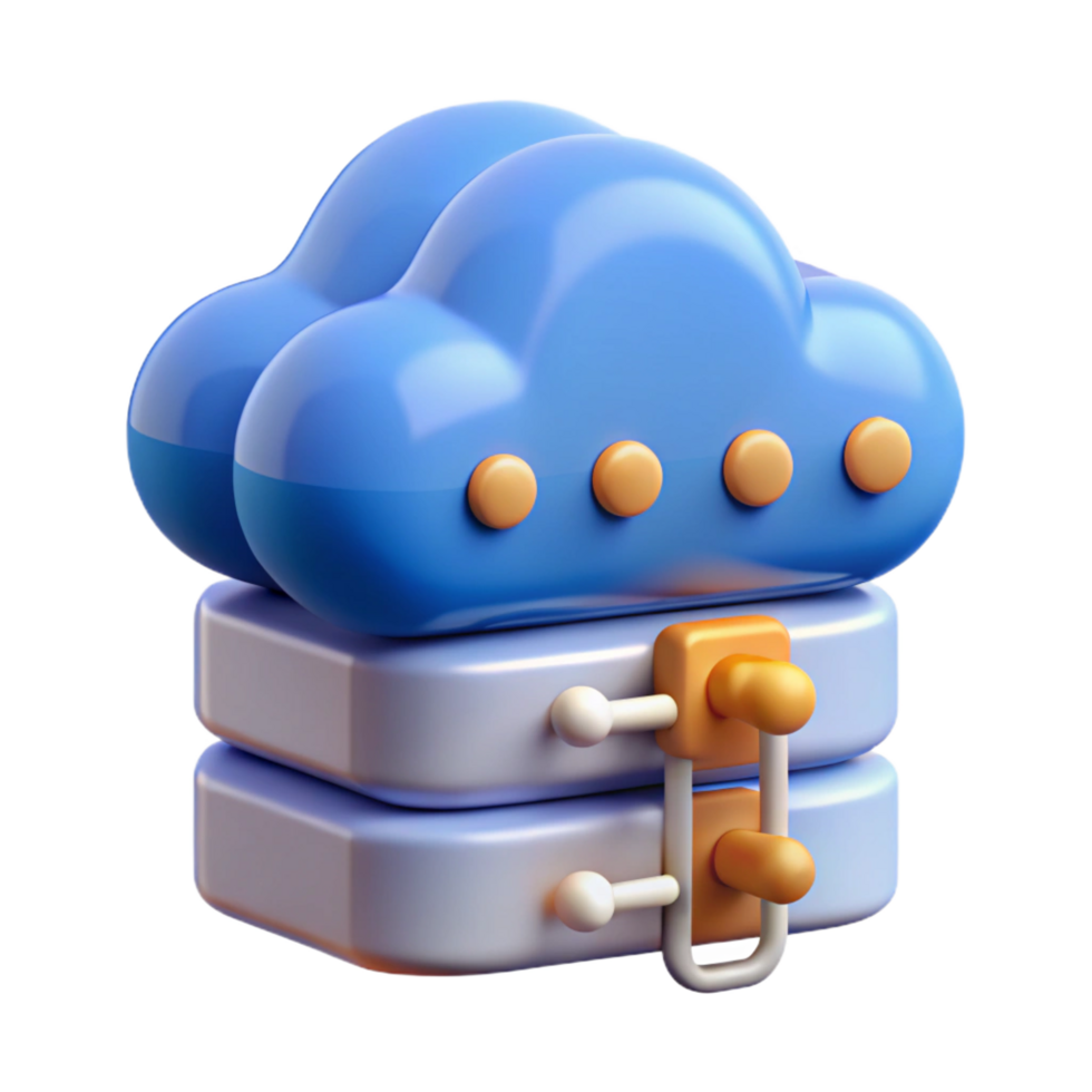 stunning minimalist Cloud computing server with data streams high quality png