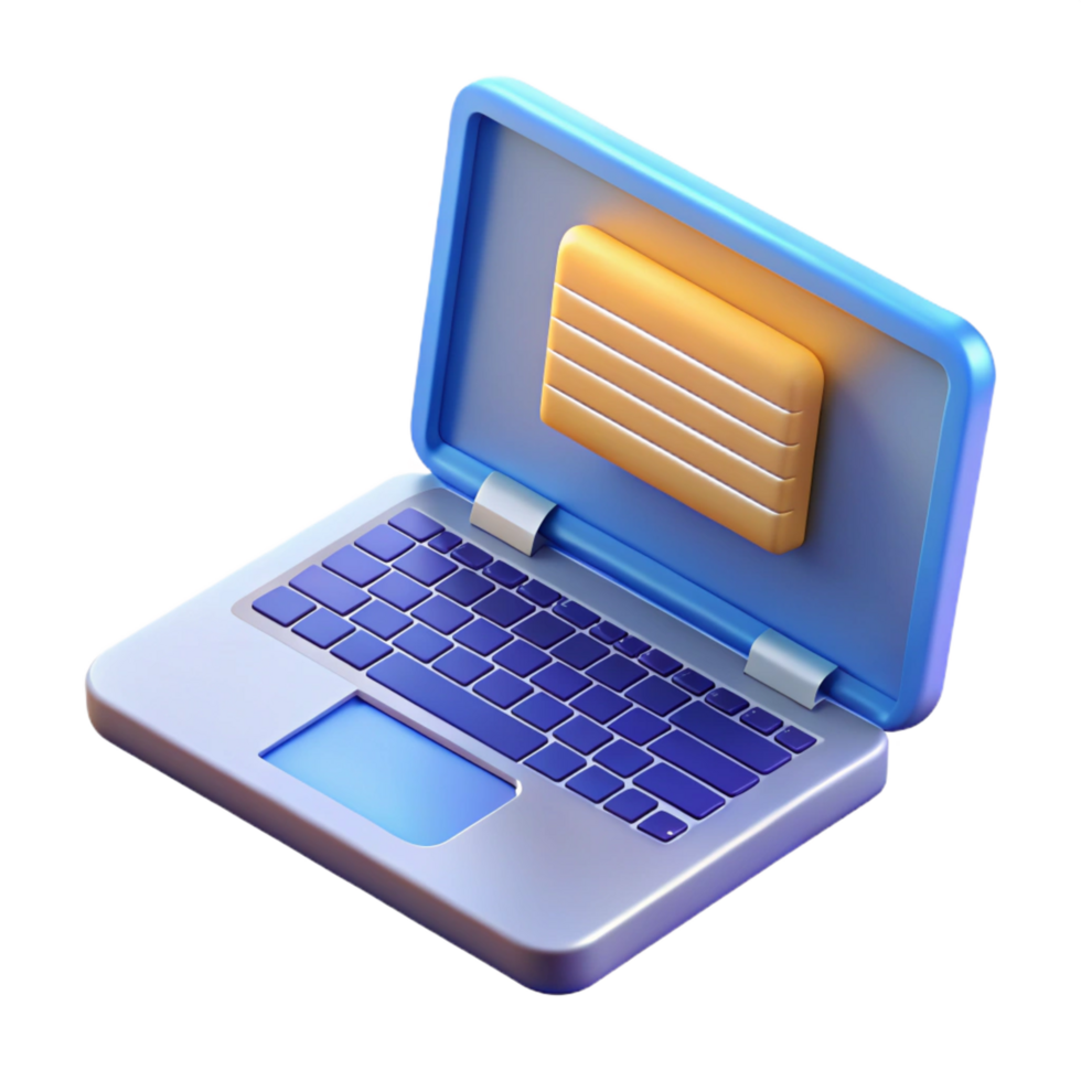 magnifico artistico il computer portatile computer con Aperto coperchio visualizzazione codice dettagliato png