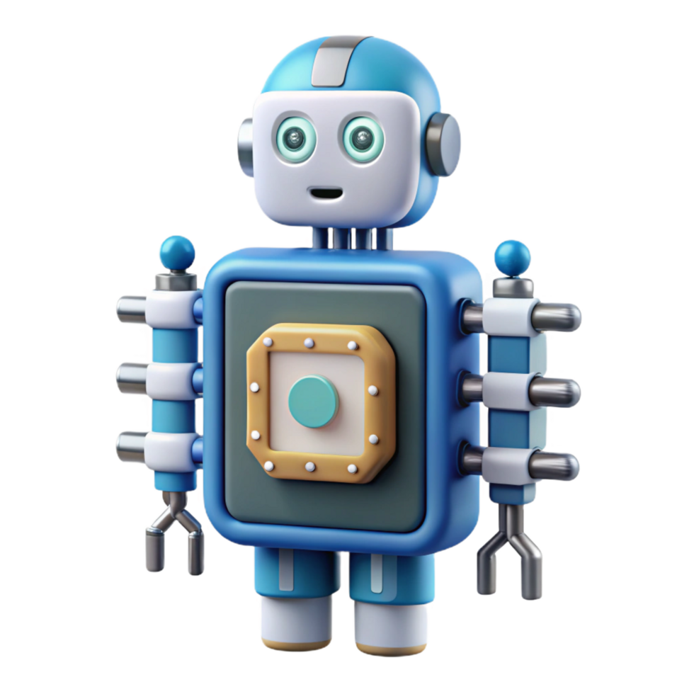 impressive modern Artificial intelligence chip powering a robot premium png