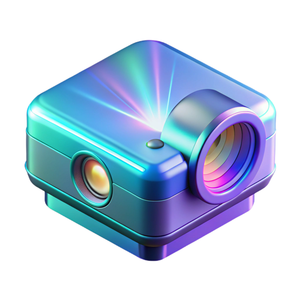 extraordinary traditional Holographic projector displaying a 3D image detailed png