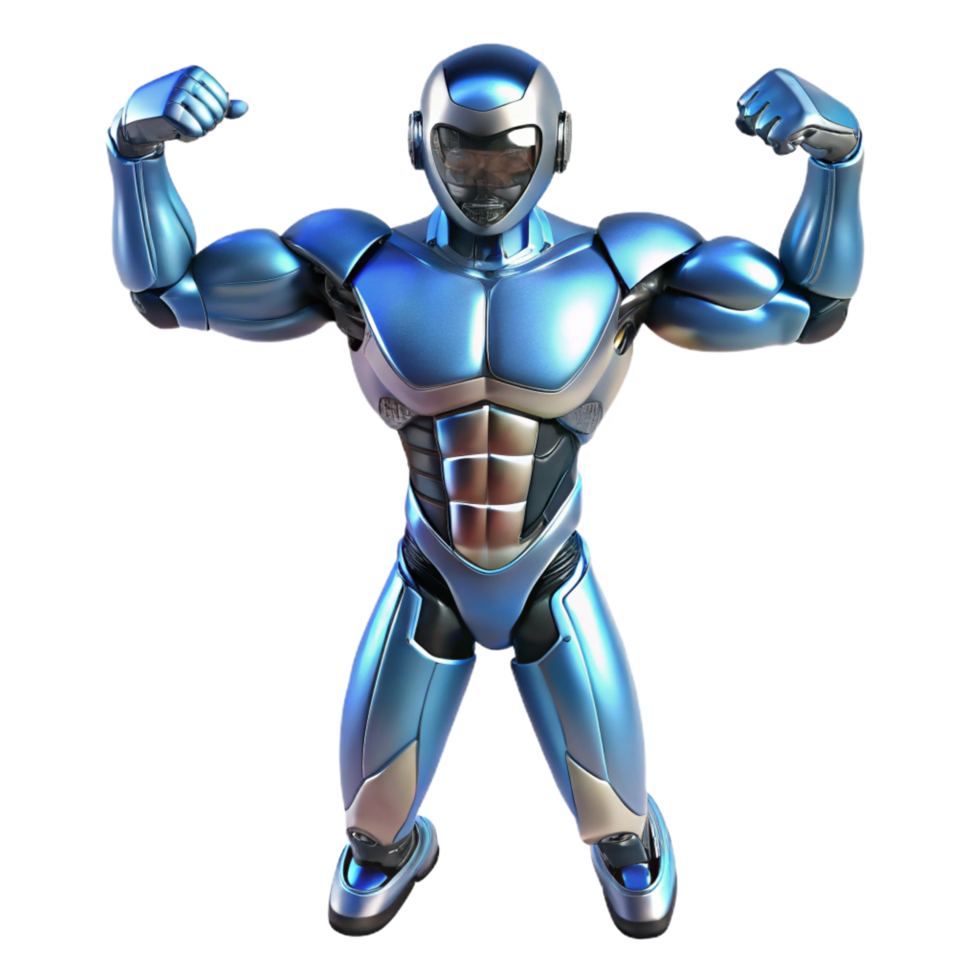 magnificent abstract Futuristic exoskeleton enhancing human strength detailed png