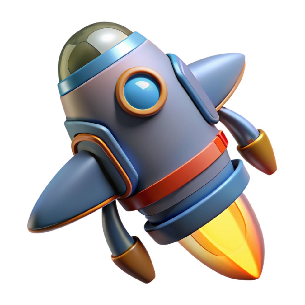 magnificent vintage Single futuristic jetpack thruster, authentic png