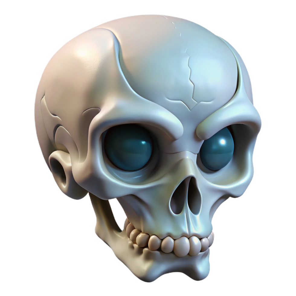 wonderful artistic Intricate alien skull with bone ornamentation, high quality png