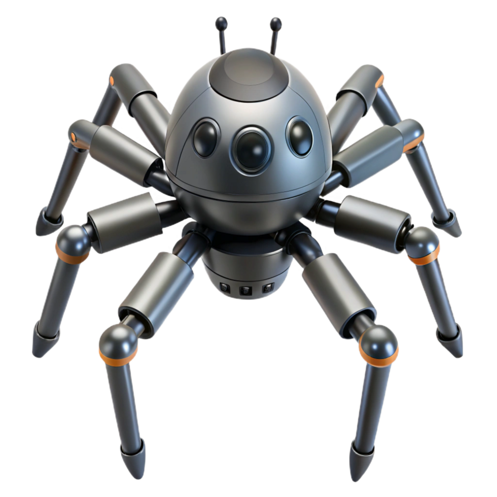 extraordinary abstract Robotic spider drone with multiple legs, 4K png