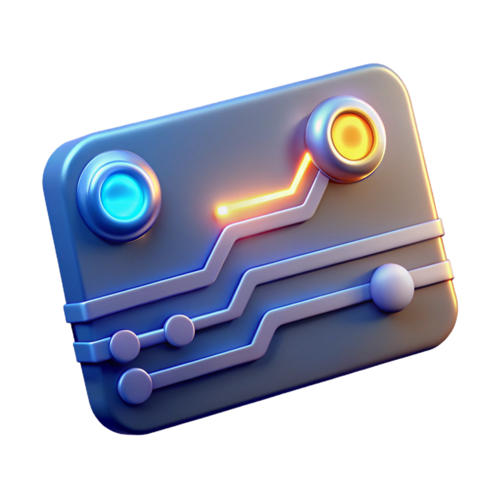 elegant abstract Futuristic keycard with glowing circuit lines, high quality png