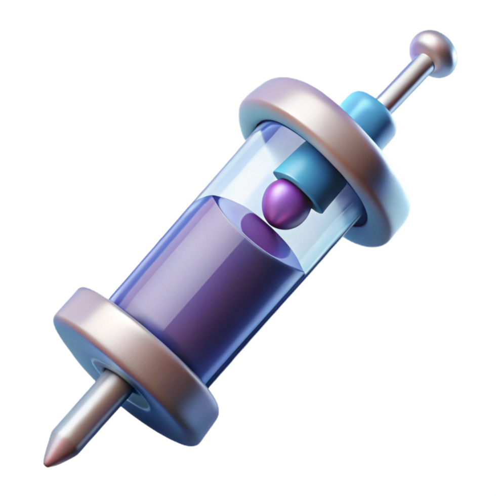 elegant rustic Detailed model of a sci-fi medical syringe, authentic png