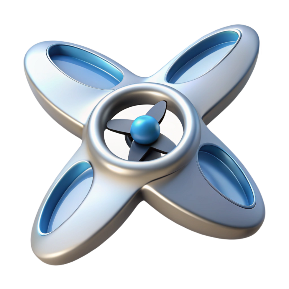 dramatic artistic Single drone propeller with futuristic design, original png