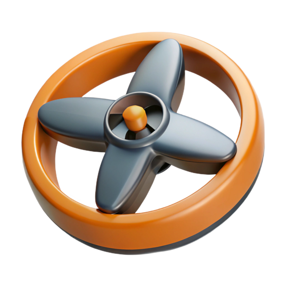 elegant abstract Single drone propeller with futuristic design, premium png