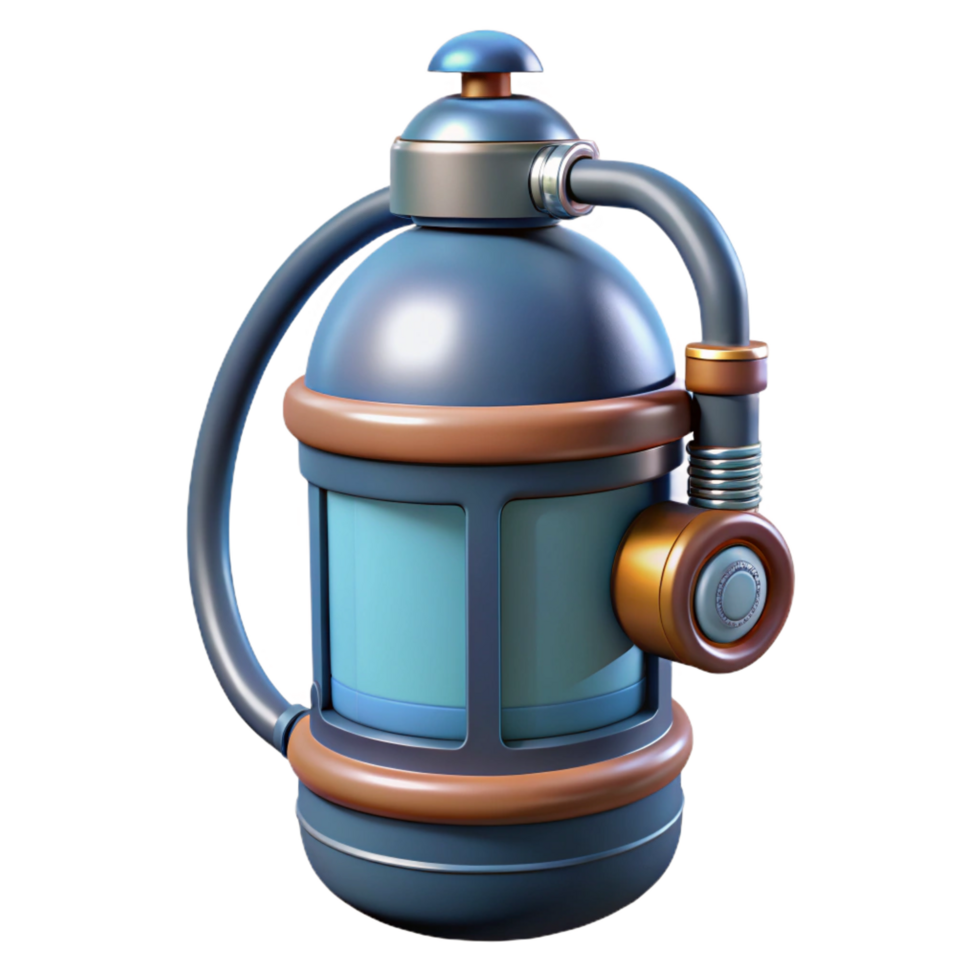 extraordinary modern Detailed model of a sci-fi oxygen tank, genuine png