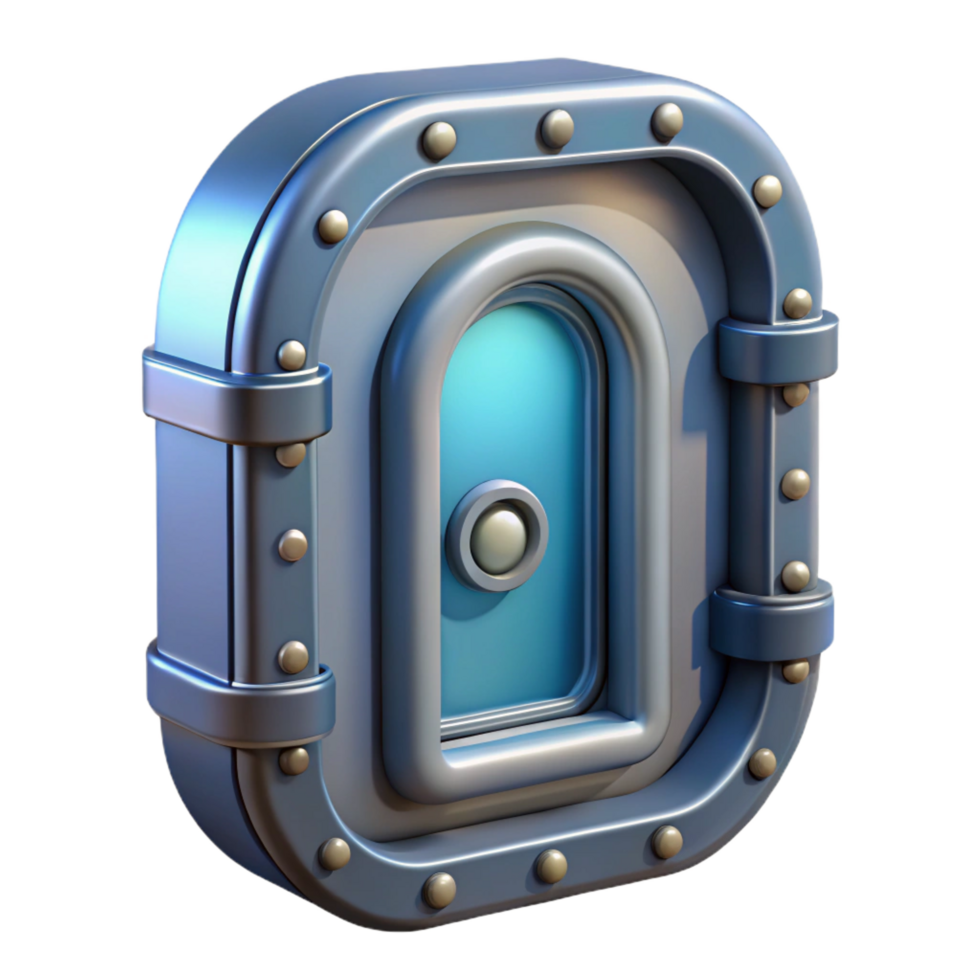 extraordinary abstract Single spaceship door with airtight seal, high quality png