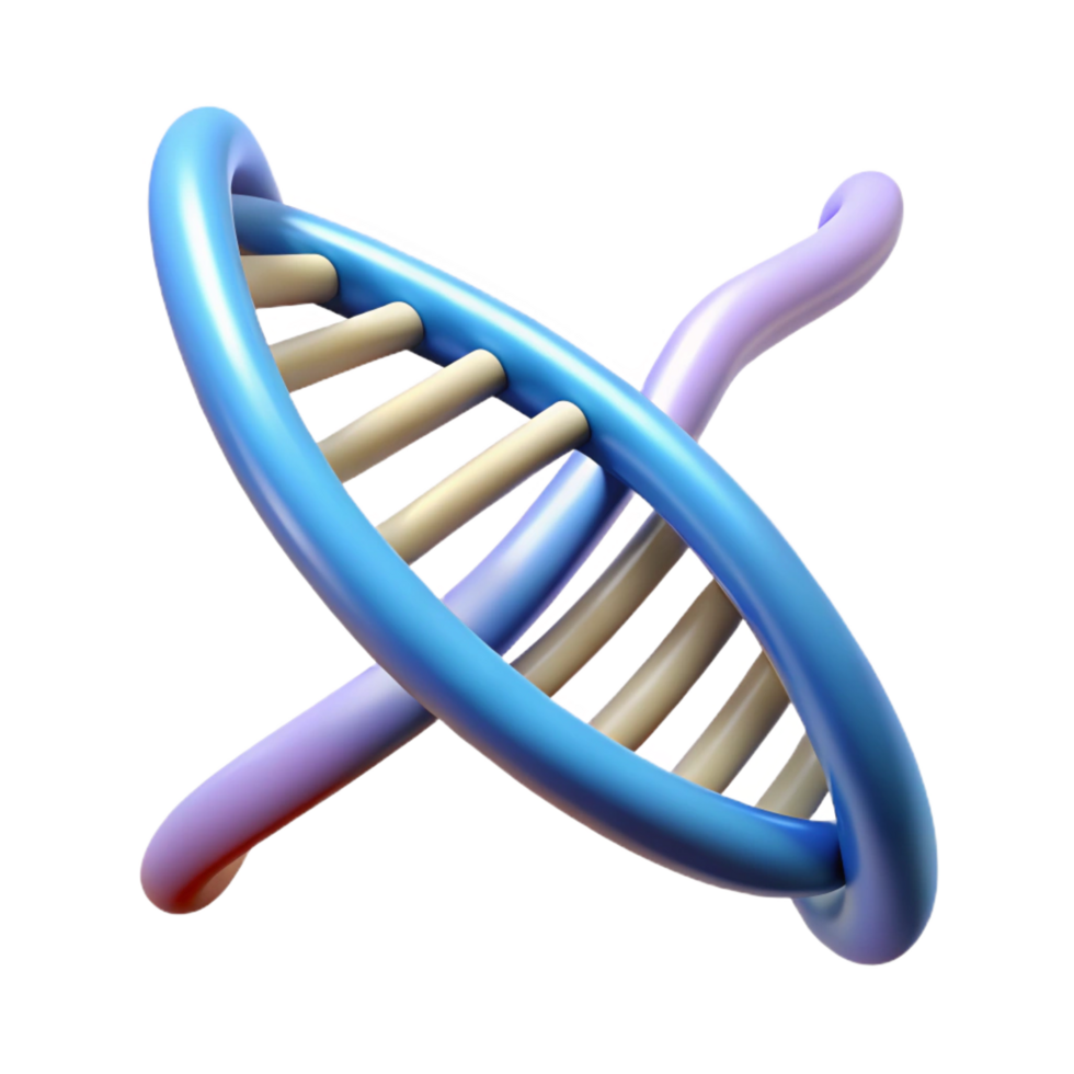 serene artistic A DNA double helix structure, high resolution png