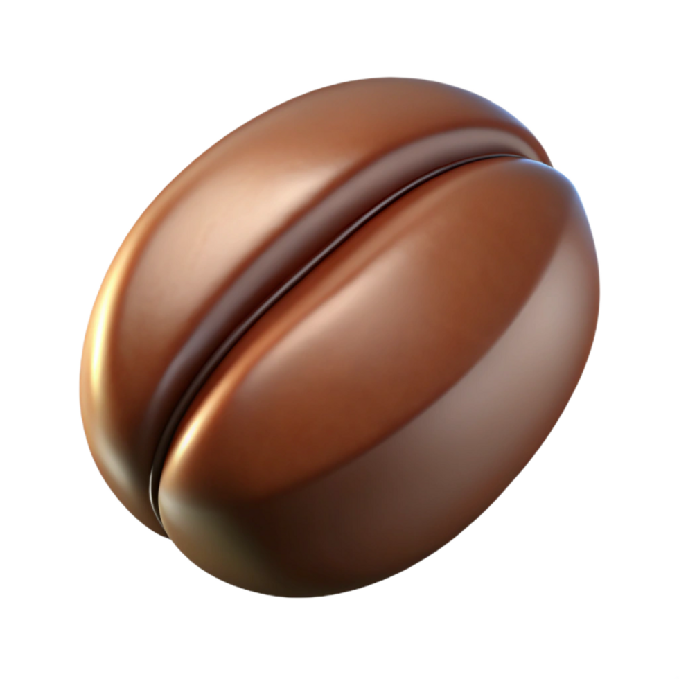 wonderful minimalist A coffee bean, highly detailed, high quality png
