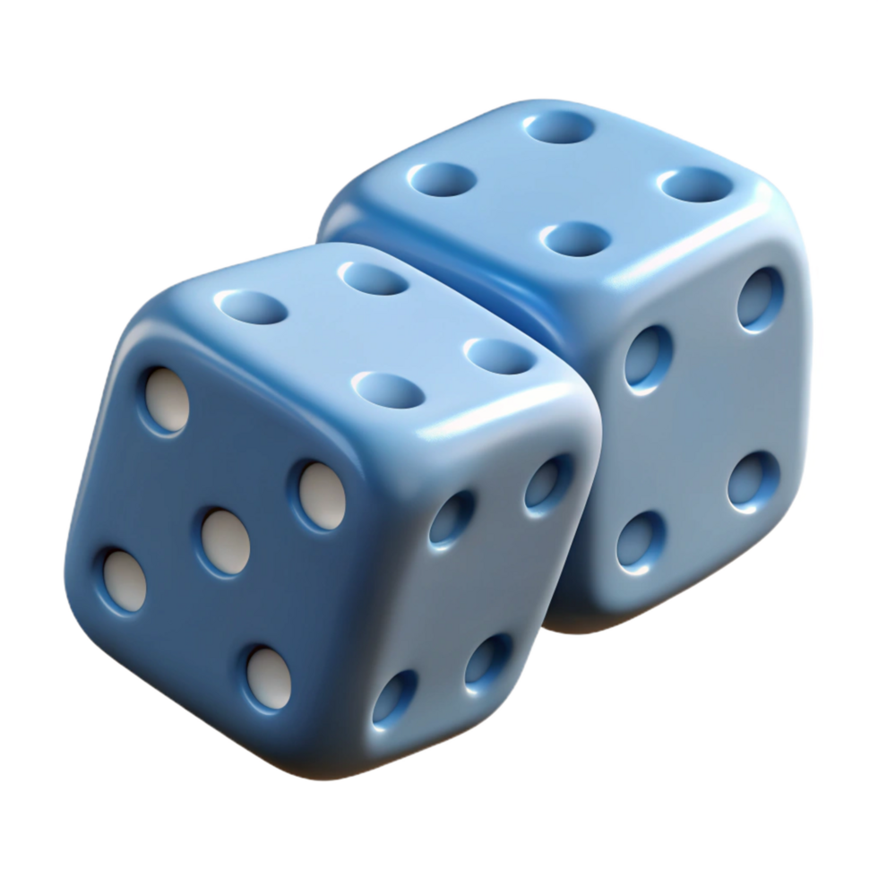 elegant minimalist A pair of dice showing snake eyes, detailed png