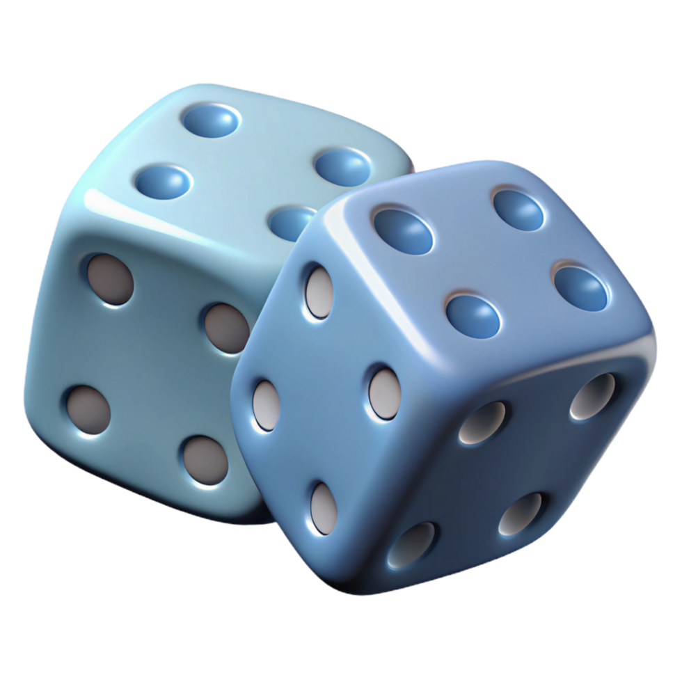 stunning classic A pair of dice showing snake eyes, premium png