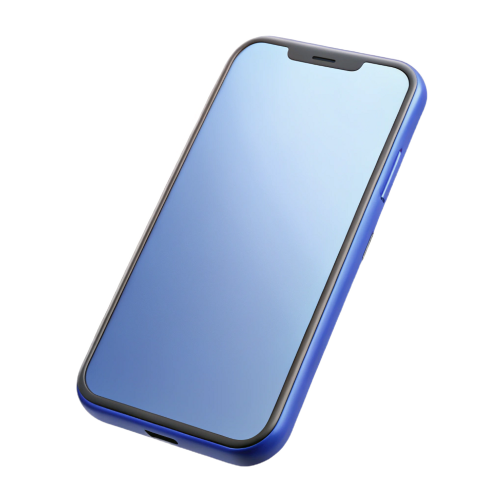 vibrant abstract A smartphone with a blank screen, high resolution png