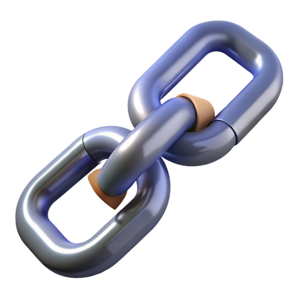impressive contemporary A broken chain link, authentic png