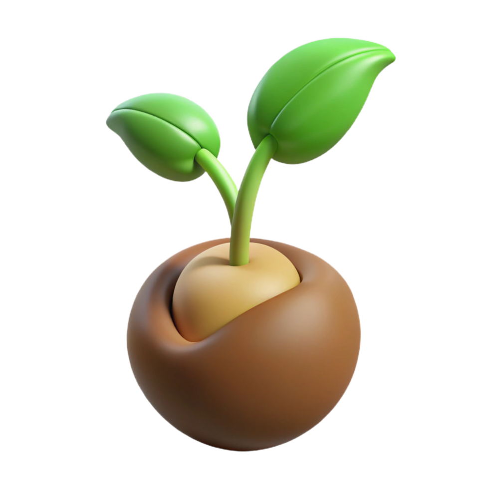 extraordinary traditional A sprouting seed, 4K png