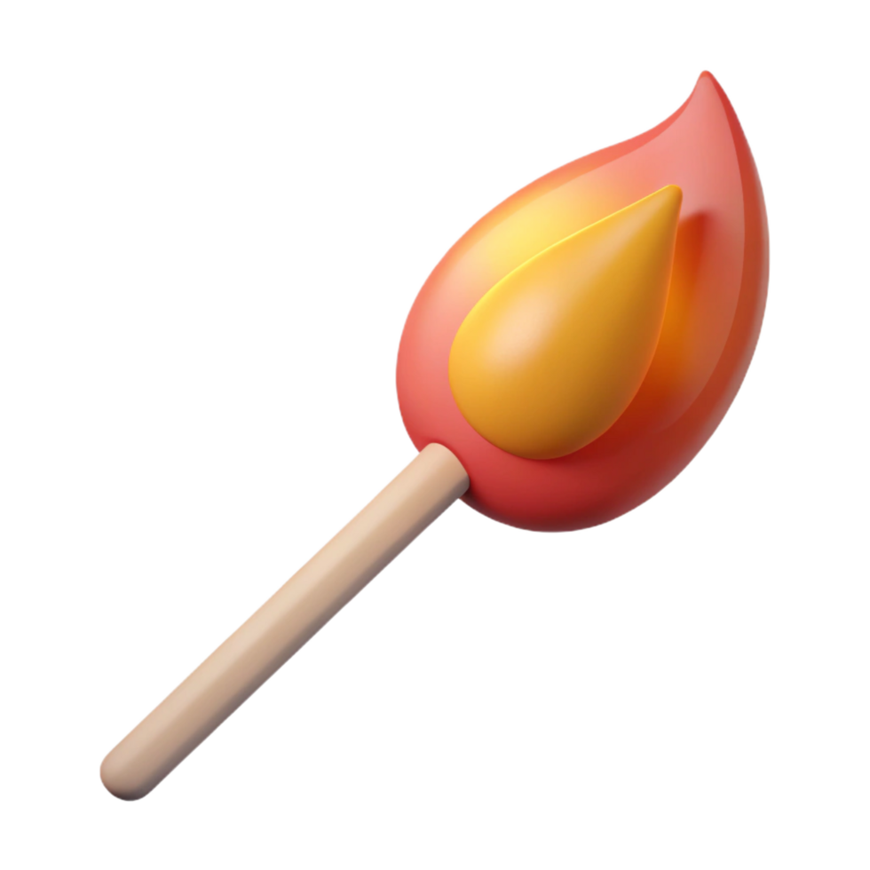 impressive modern A single matchstick, unburnt, exclusive png