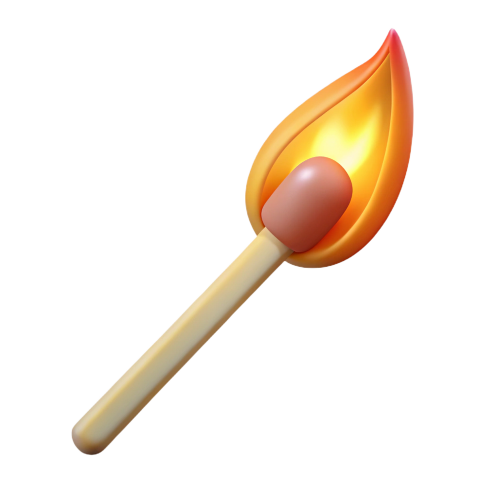 elegant modern A single matchstick, unburnt, high quality png