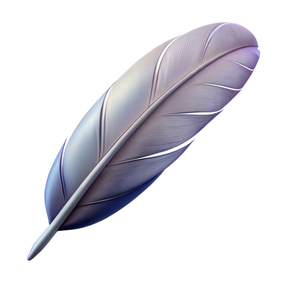 stunning abstract A single, delicate feather falling authentic png
