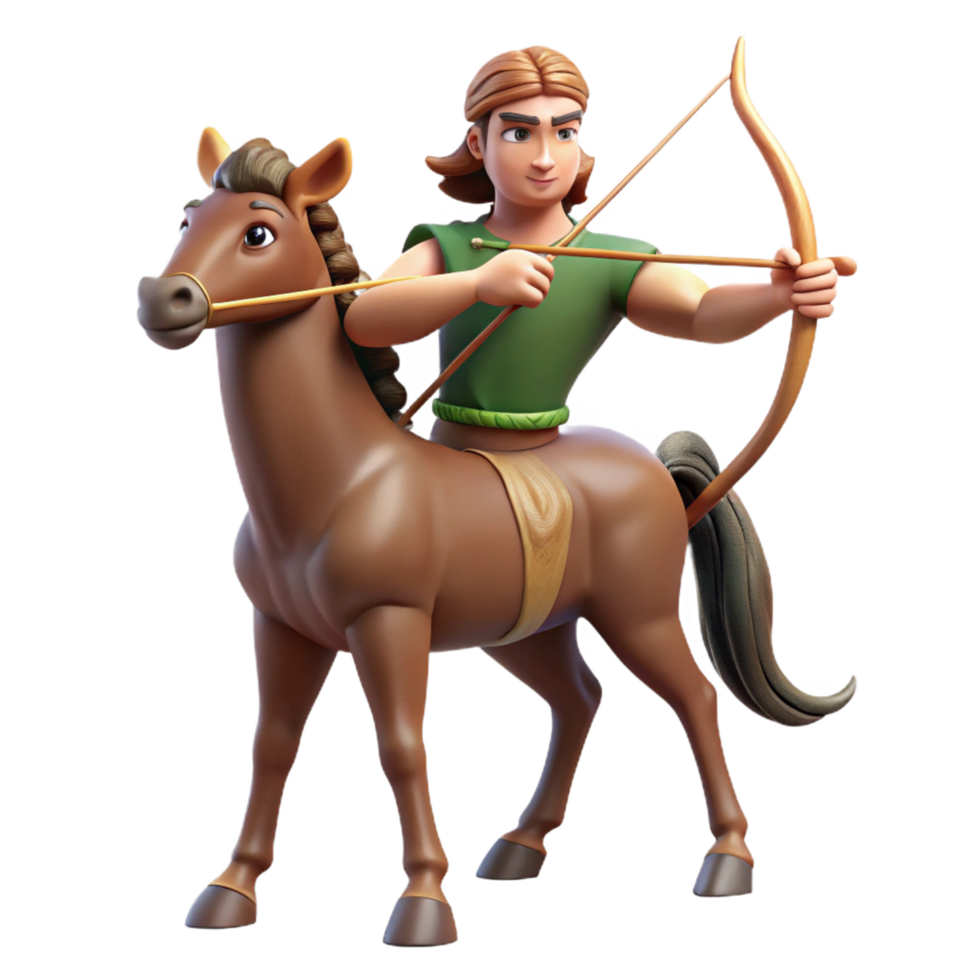 stunning abstract A majestic centaur holding a bow and arrow original png