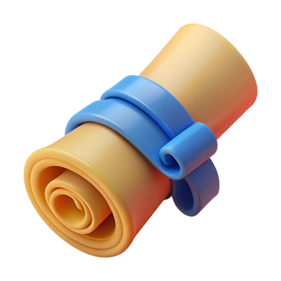 dramatic vintage A single, scroll tied with a ribbon high resolution png