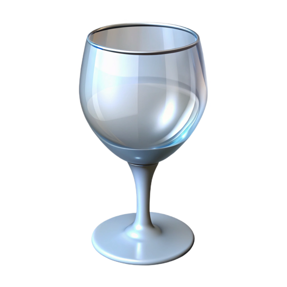 extraordinary minimalist A single, wine glass, empty, crystal clear high resolution png