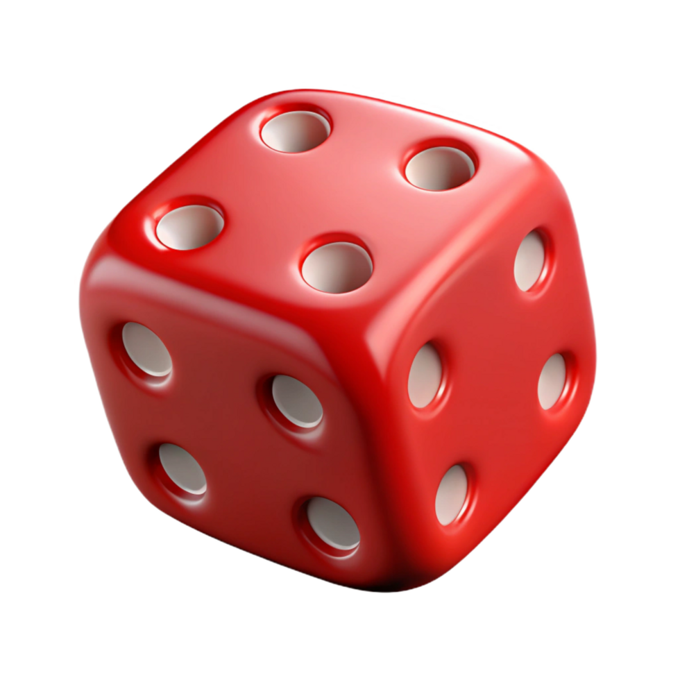 extraordinary vintage A single, dice, showing six, red dots original png
