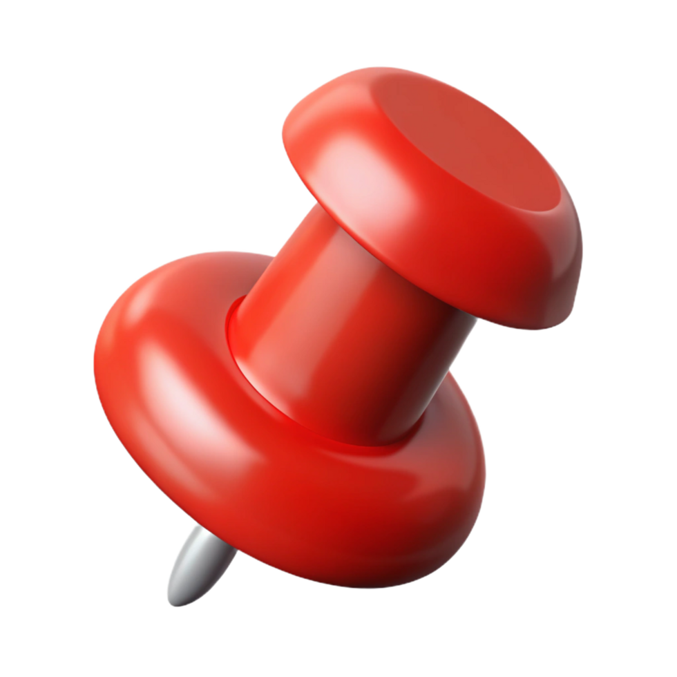 extraordinary classic A single, thumbtack, red, pushed into surface authentic png