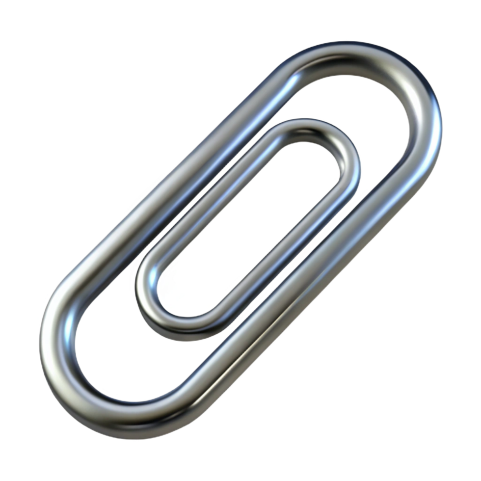 vibrant abstract A single, paperclip, silver, standard size 4K png