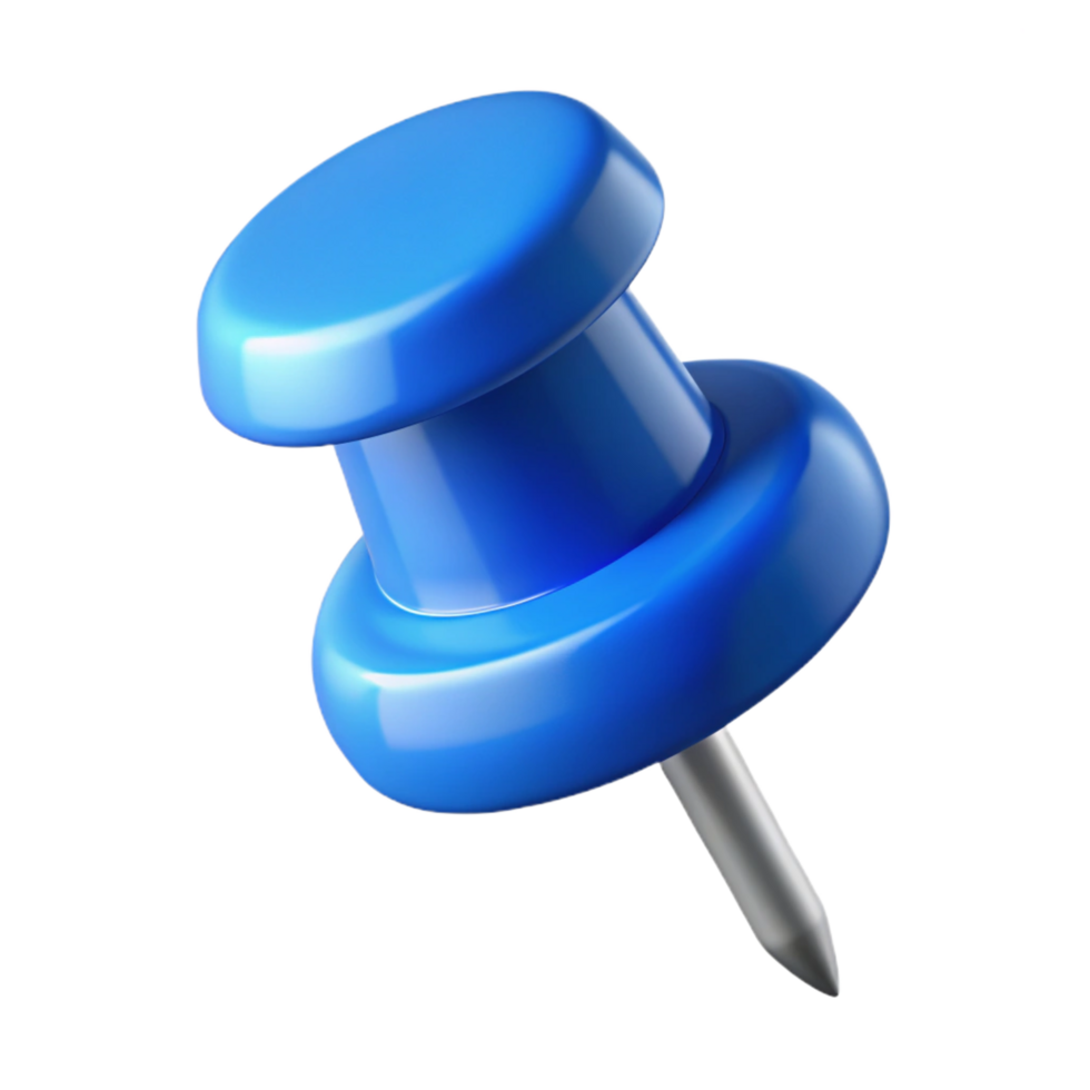 beautiful abstract A single, pushpin, blue, plastic head original png