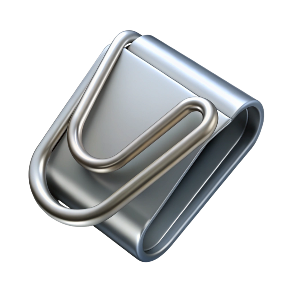 extraordinary abstract A single, staple, silver, unfolded premium png