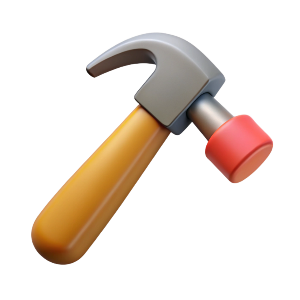 vibrant classic A single, hammer, claw hammer, wooden handle genuine png