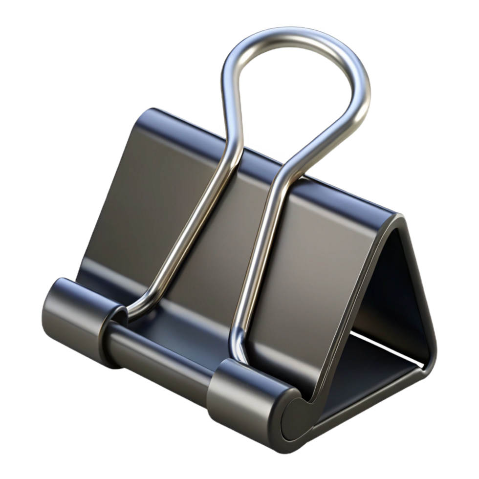 elegant contemporary A single, binder clip, black, large high resolution png
