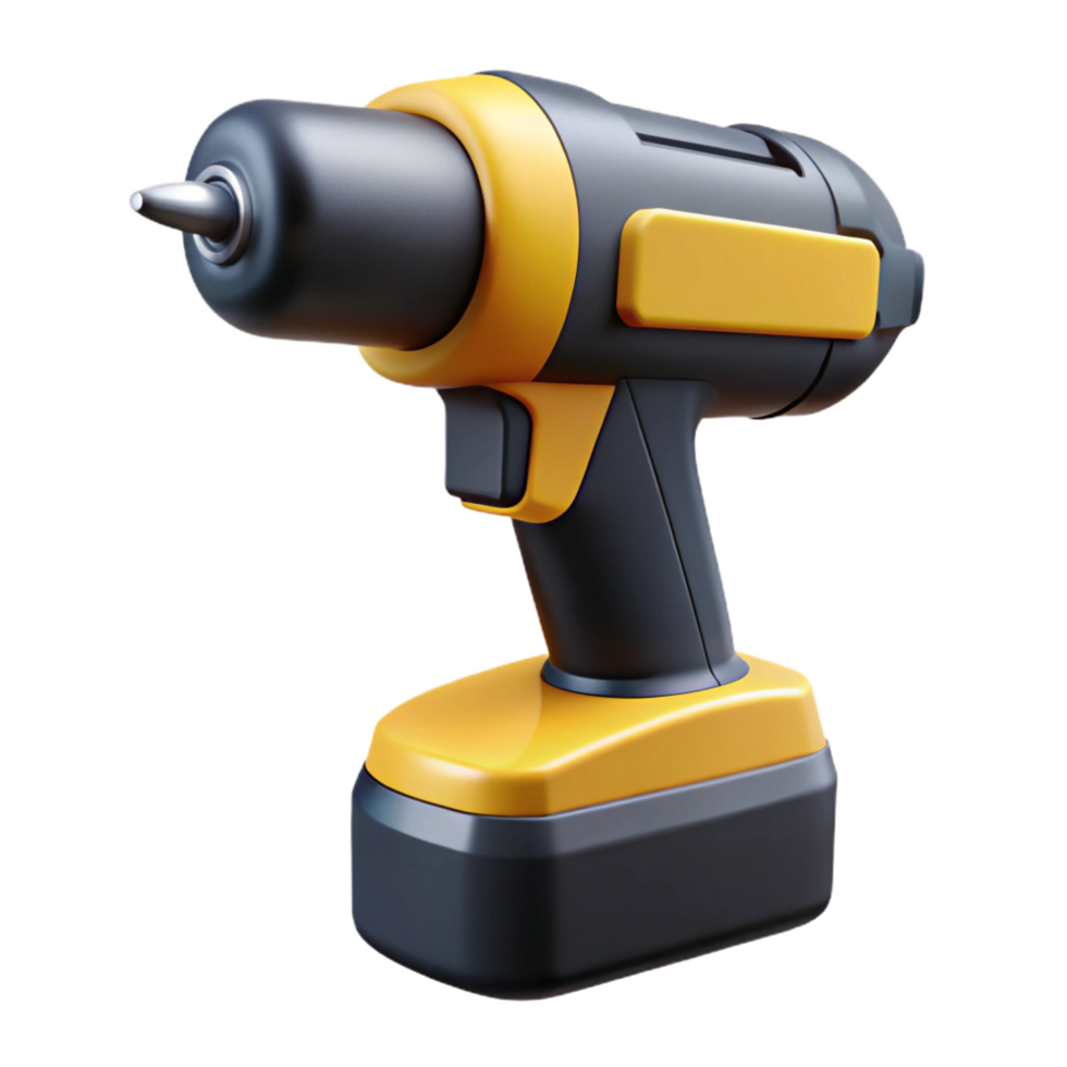 serene rustic A single, drill, cordless drill, black and yellow original png
