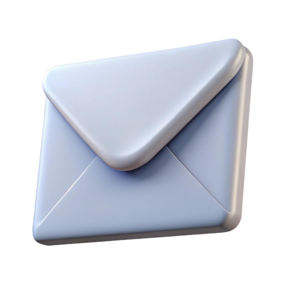 serene modern A single, envelope, white, sealed high resolution png