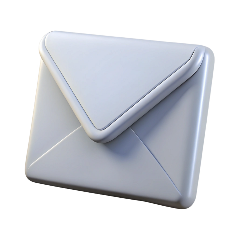 impressive abstract A single, envelope, white, sealed high resolution png