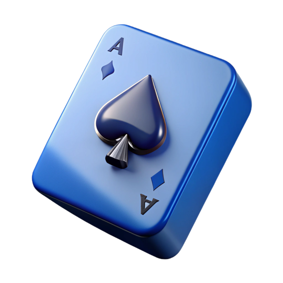 wonderful traditional A single, playing card, ace of spades detailed png