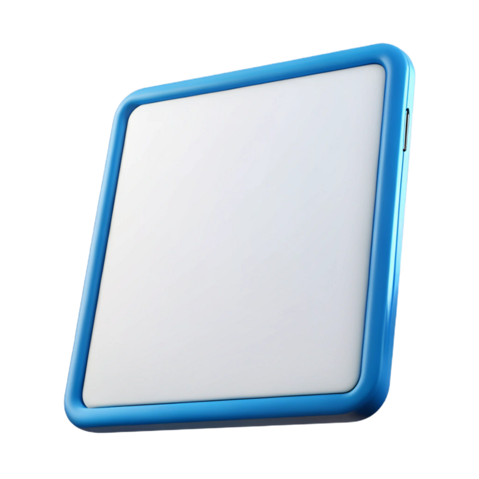 dramatic abstract A tablet computer, showing a blank white screen genuine png