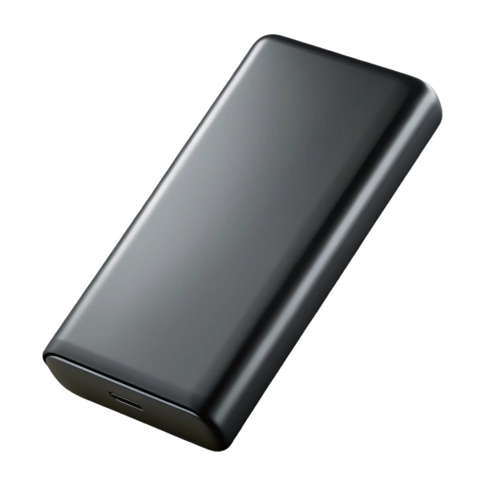 magnificent artistic A power bank, portable charger, black and rectangular authentic png