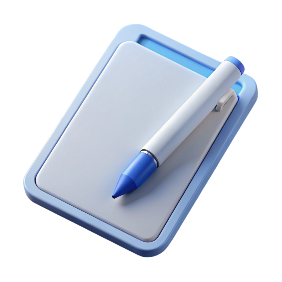 impressive classic A digital tablet pen, white and sleek 4K png