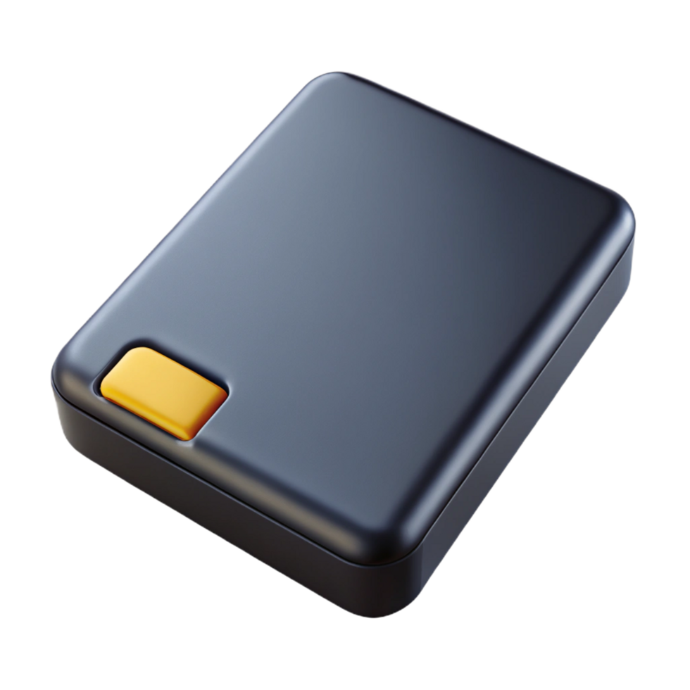 vibrant creative A single external hard drive, black and portable original png