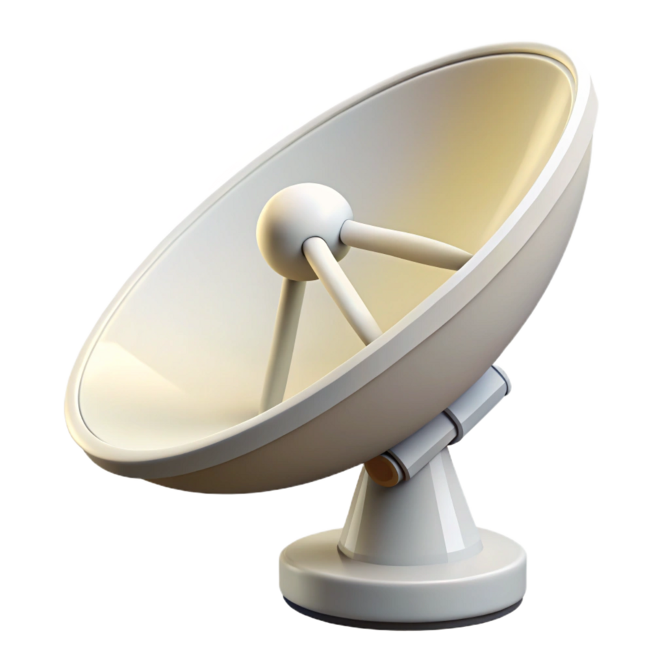 extraordinary contemporary A satellite dish, white and parabolic authentic png