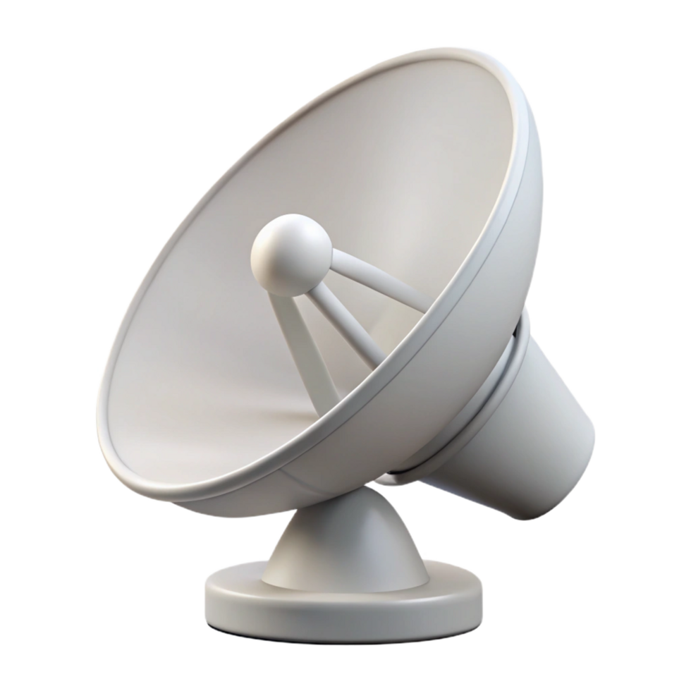 impressive modern A satellite dish, white and parabolic professional png