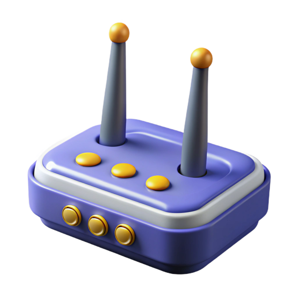 impressive creative A router, wireless, with multiple antennas 4K png