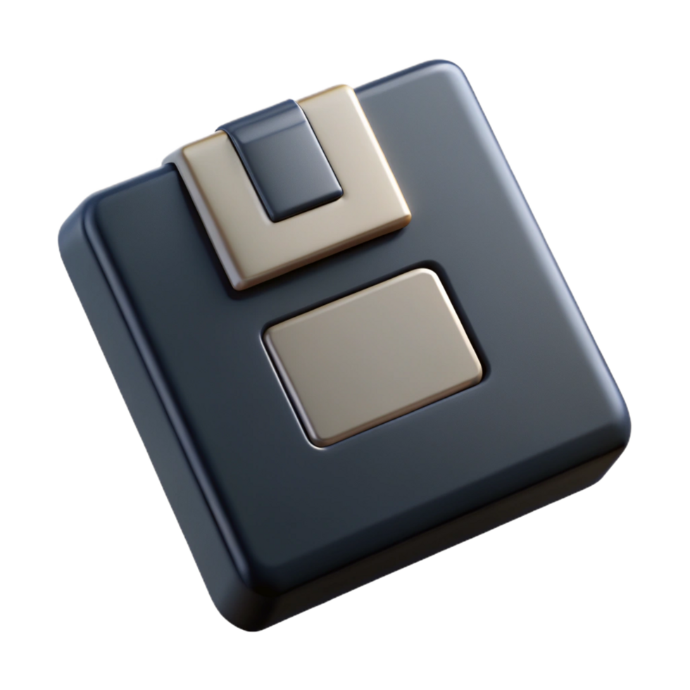 serene contemporary A floppy disk, black and square premium png